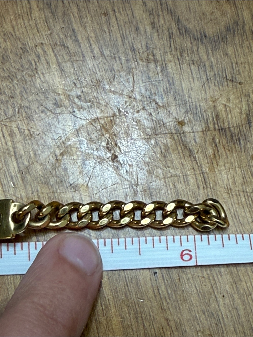 Speidel Gold-Tone Curb Chain Bracelet with Open Bar - Picture 4 of 4